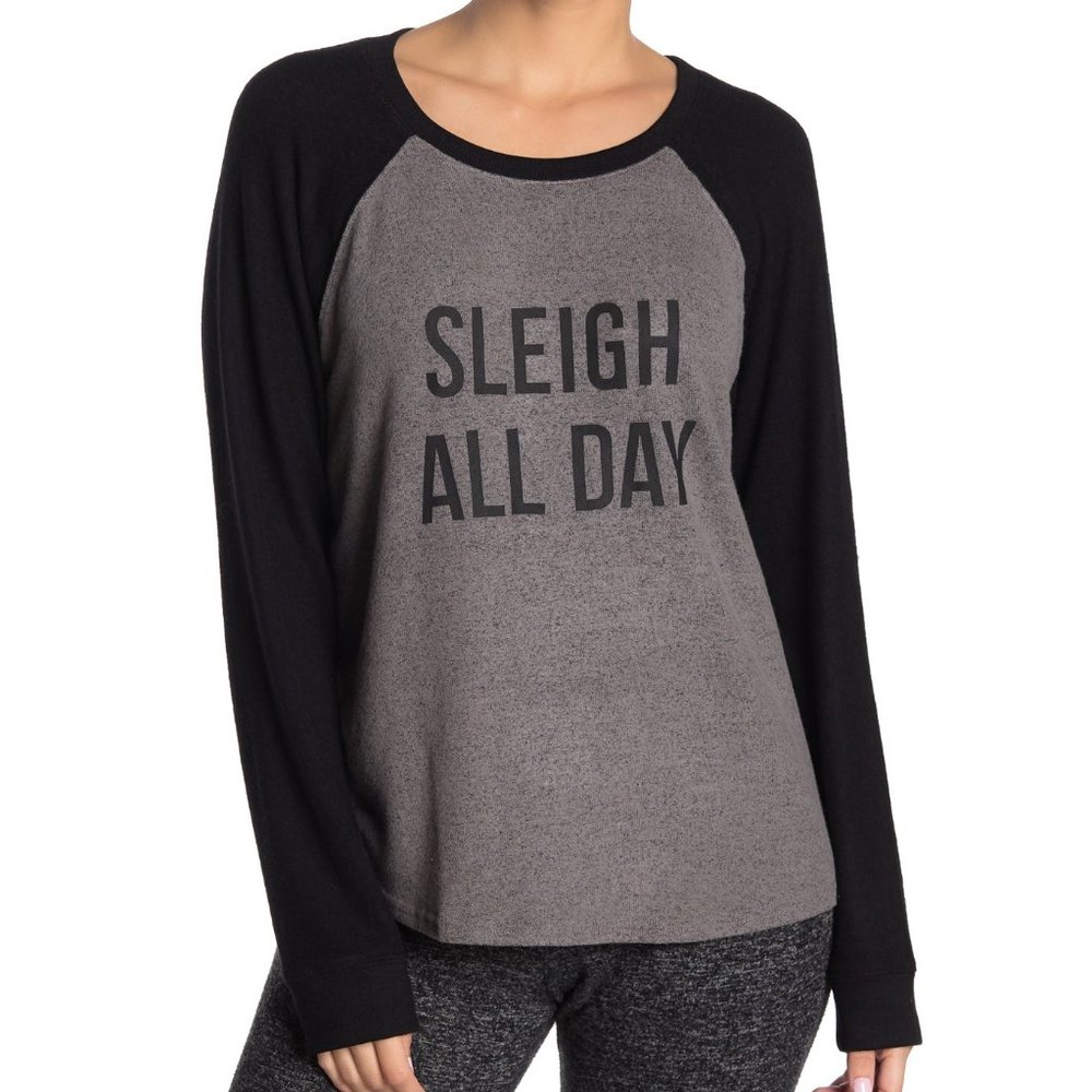 Free Press Graphic Raglan Soft Lounge Sweatshirt - Picture 2 of 7